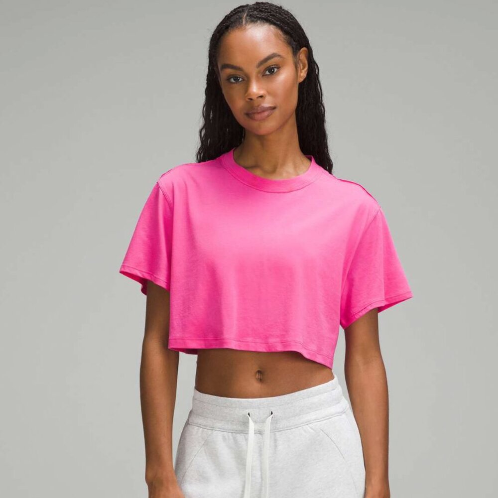 Lululemon All Yours Cropped T-Shirt - Sonic Pink